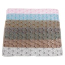 Tapis de bain 68x37 cm Mix couleur rose / bleu / vert / gris
