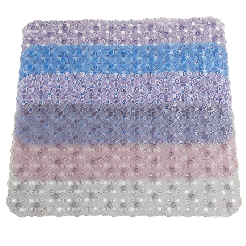Tapis de bain 69x36 cm Mix couleur rose / bleu / violet / gris