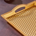 PLATEAU DECO PLASTIQUE 33X23 CM MODELE OR
