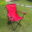 Chaise de camping 34x52/60 cm couleur mix noir-bleu-rouge