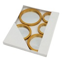 Mirroir déco 5 pièces 28 cm + 23 cm + 3x 17 cm 