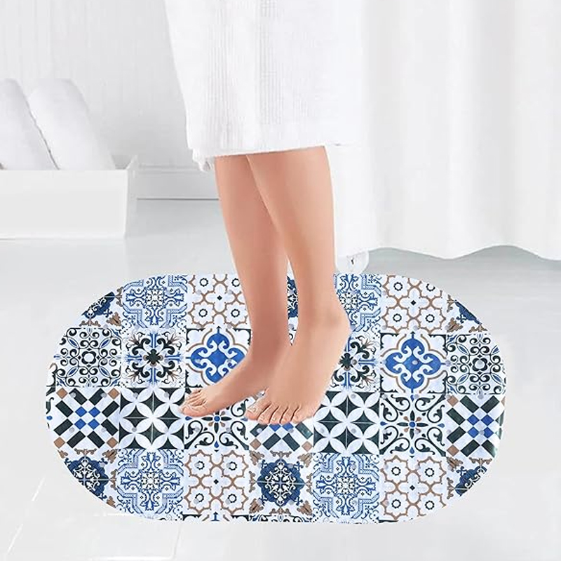 TAPIS DE DOUCHE 61X33 CM COULEURS MIX NOIR / GRIS / BLEU / MARRON