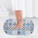 TAPIS DE DOUCHE 61X33 CM COULEURS MIX NOIR / GRIS / BLEU / MARRON