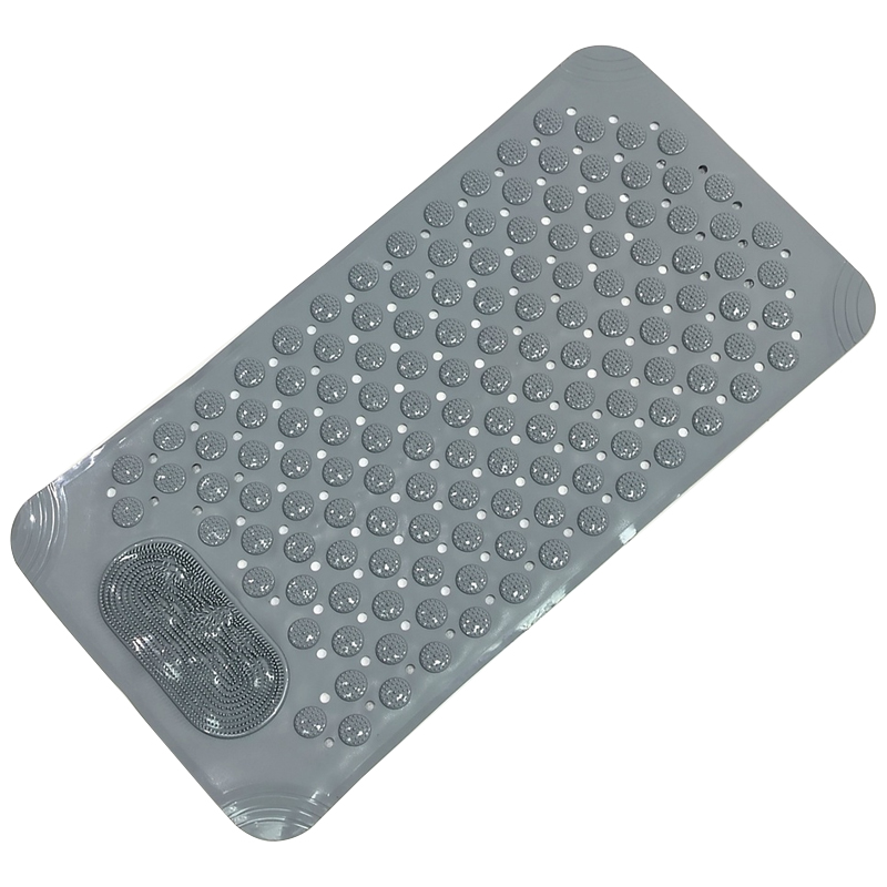 TAPIS DE DOUCHE 71X35 CM COULEURS MIX GRIS / BLANC / MARRON