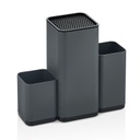 RANGE COUVERTS + COUTEAUX 12x23x21 CM MIX BLANC / NOIR