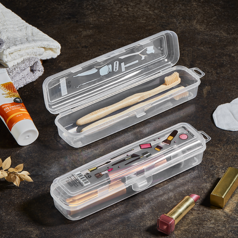 PORTE BROSSE A DENT TRANSPARENT 23.5X6.4.5 CM 