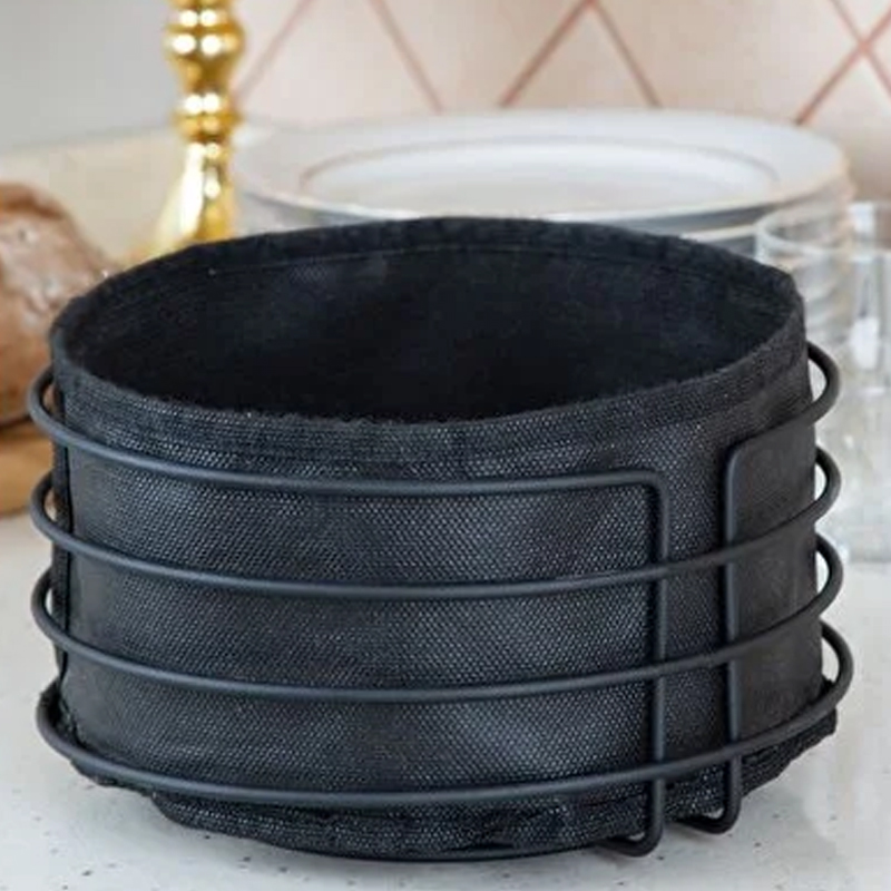 PANIER A PAIN METAL 21 CM NOIR