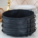 PANIER A PAIN METAL 21 CM NOIR