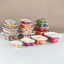 SET 4 BOITES ALIMENTAIRES 250  / 500 / 750 / 1250 ML 