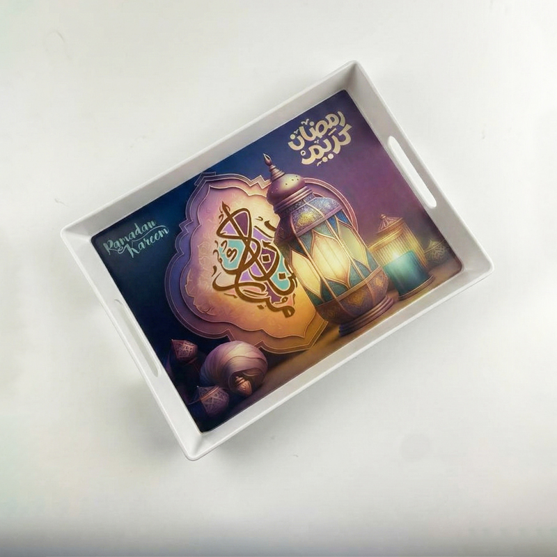 Plateau déco plastique "Ramadan" 30x22 cm