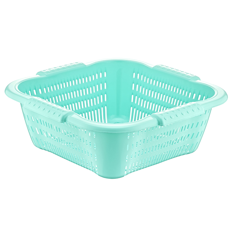 PASSOIRE CARRE 7 LITRES MIX ROSE/VIOLET/VERT