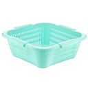 PASSOIRE CARRE 7 LITRES MIX ROSE/VIOLET/VERT