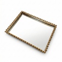 Plateau déco plastique + mirroir 29x26 cm modèle OR