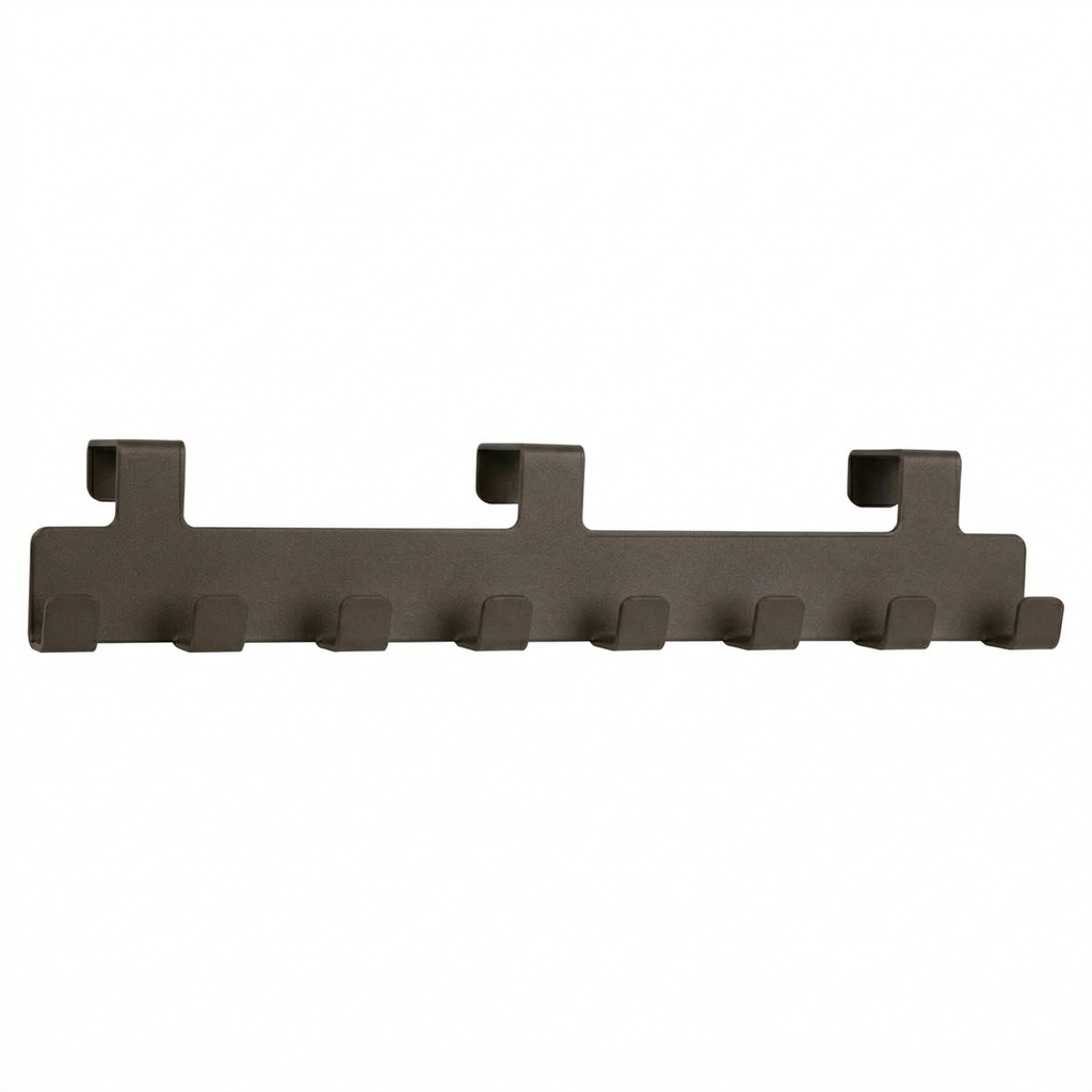 PORTE MANTEAU ACCROCHE PORTE 40 CM COULEURS MIX MARRON / BEIGE / GRIS / BLANC