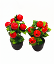 Fleur artificielles 28x10 cm mix orange-rouge