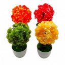 Fleur artificielles 25x9 cm mix vert - orange - violet - rouge