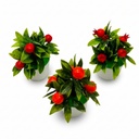 Fleur artificielles 25x9 cm mix rouge - jaune - rose