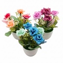 Fleur artificielles 23x9 cm mix bleu - violet - rose