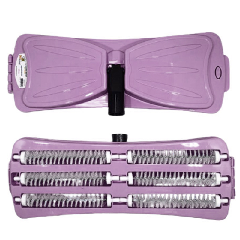 BROSSE AVEC MANCHE POUR BALAI MIX GRIS/ROSE/BLEU