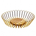 Panier à fruit métal 28*8 cm couleur or