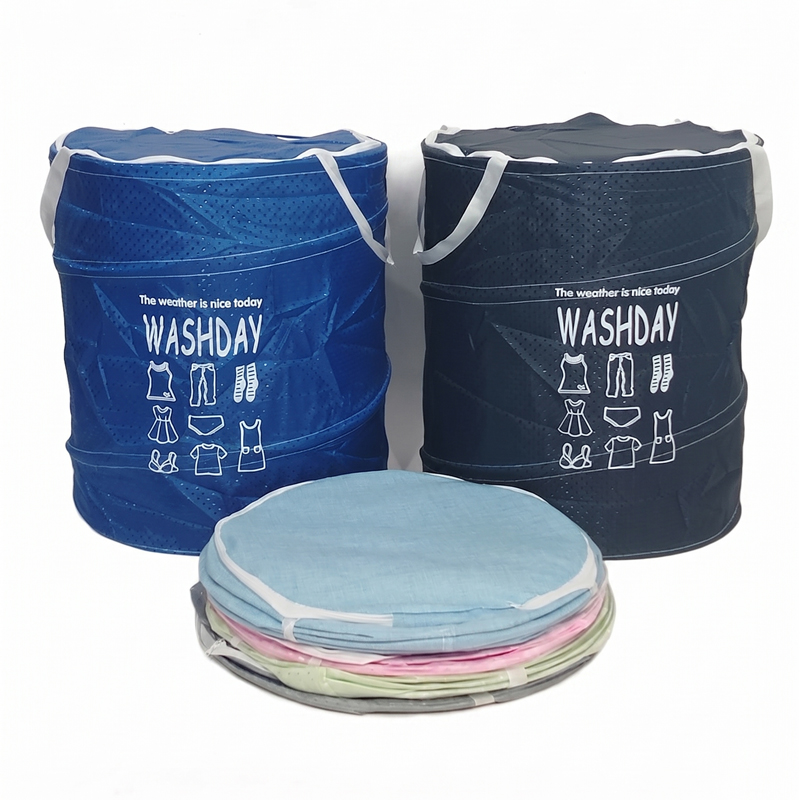 BAC A LINGE 48X41 CM MIX BLEU/NOIR/ROSE/VERT