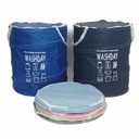 BAC A LINGE 48X41 CM MIX BLEU/NOIR/ROSE/VERT