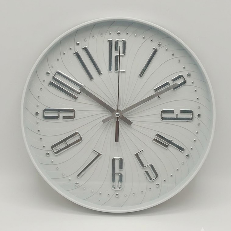 HORLOGE 28 CM MIX NOIR / BLANC