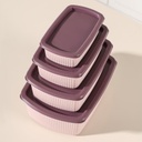 SET 4 BOITES ALIMENTAIRE PLASTIQUE (250 / 500 / 750 / 1250 ML)