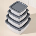 SET 4 BOITES ALIMENTAIRE PLASTIQUE (300 / 500 / 850 / 1350 ML)