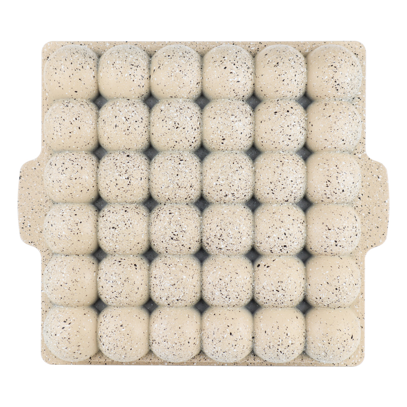 MOULE LUXE GRANIT 32X28X7 CM MIX NOIR/OR/CREME