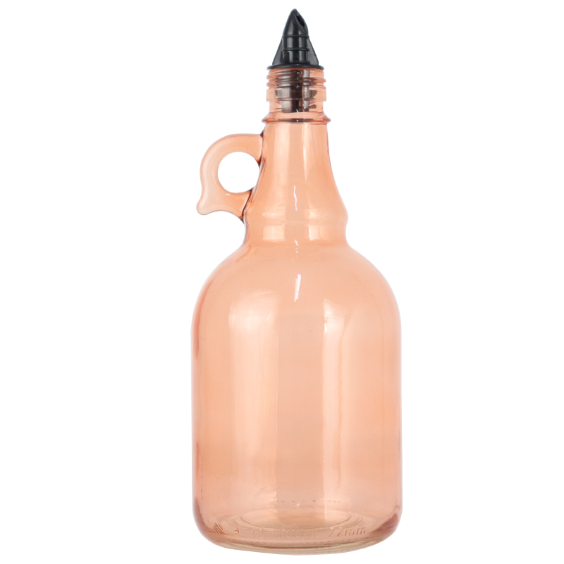 BOUTEILLE 1000 CC VERRE MIX BLEU/NOIR/CUIVRE