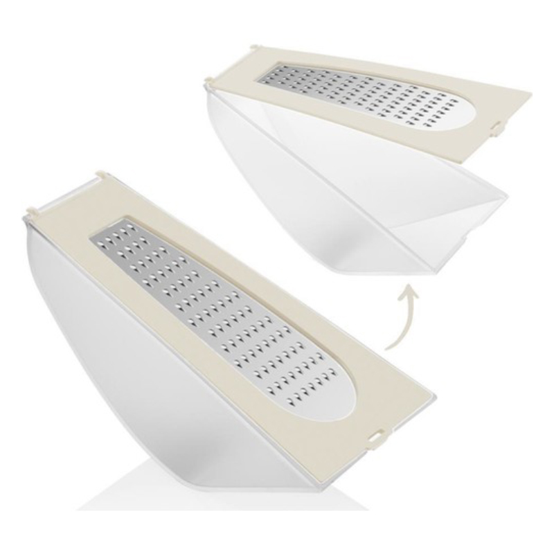 RAPE FROMAGE AVEC COMPARTIMENT 16X9X6 CM MIX BLANC/GRIS/ROUGE