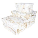 3 BOITES DE RANGEMENT DESIGN MARBRE (19X28X13 / 23X34X16 / 29X29X23 CM