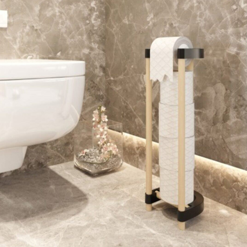 PORTE PAPIER TOILETTE BOIS  - 58 X 17 X 15 CM