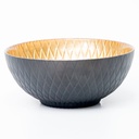 BOL DESIGN 22 CM VERRE MIX OR/CUIVRE/ARGENT