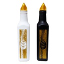 BOUTEILLE OLIVE VERRE 250CC BLANC/NOIR