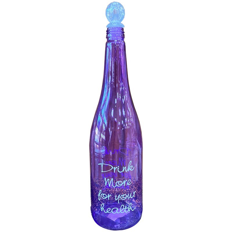 BOUTEILLE VERRE 1000 CC MIX NOIR/ROUGE/VIOLET