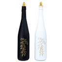 BOUTEILLE OLIVE VERRE 750CC BLANC/NOIR