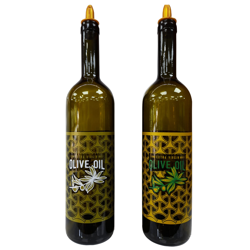 BOUTEILLE OLIVE VERRE 750CC 2 COULEURS