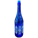 BOUTEILLE VERRE 750 CC BLEU