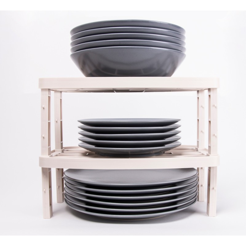 SET 2 PIECES RANGEMENT PLACARD ENCASTRABLE COULEUR BEIGE