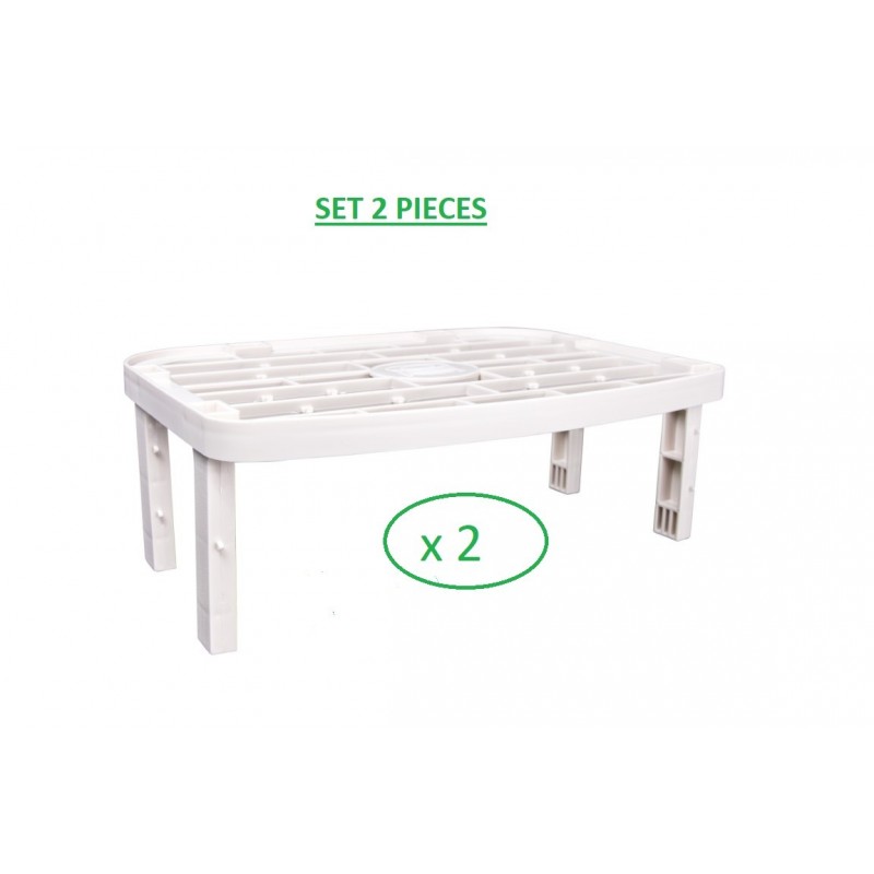 SET 2 PIECES RANGEMENT PLACARD ENCASTRABLE COULEUR BLANC