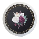 PLATEAU DECO ROND DIAMETRE 36 CM MIX BLANC/NOIR