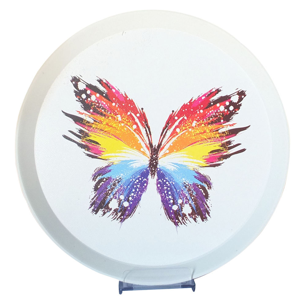 PLATEAU DECO ROND DIAMETRE 36 CM MIX BLANC/NOIR