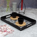 PLATEAU DECO 25*35 CM MIX BLANC/NOIR