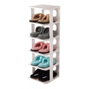 RANGE CHAUSSURES 5 NIVEAUX 28*25*80 CM (MIXE BLANC-GRIS)