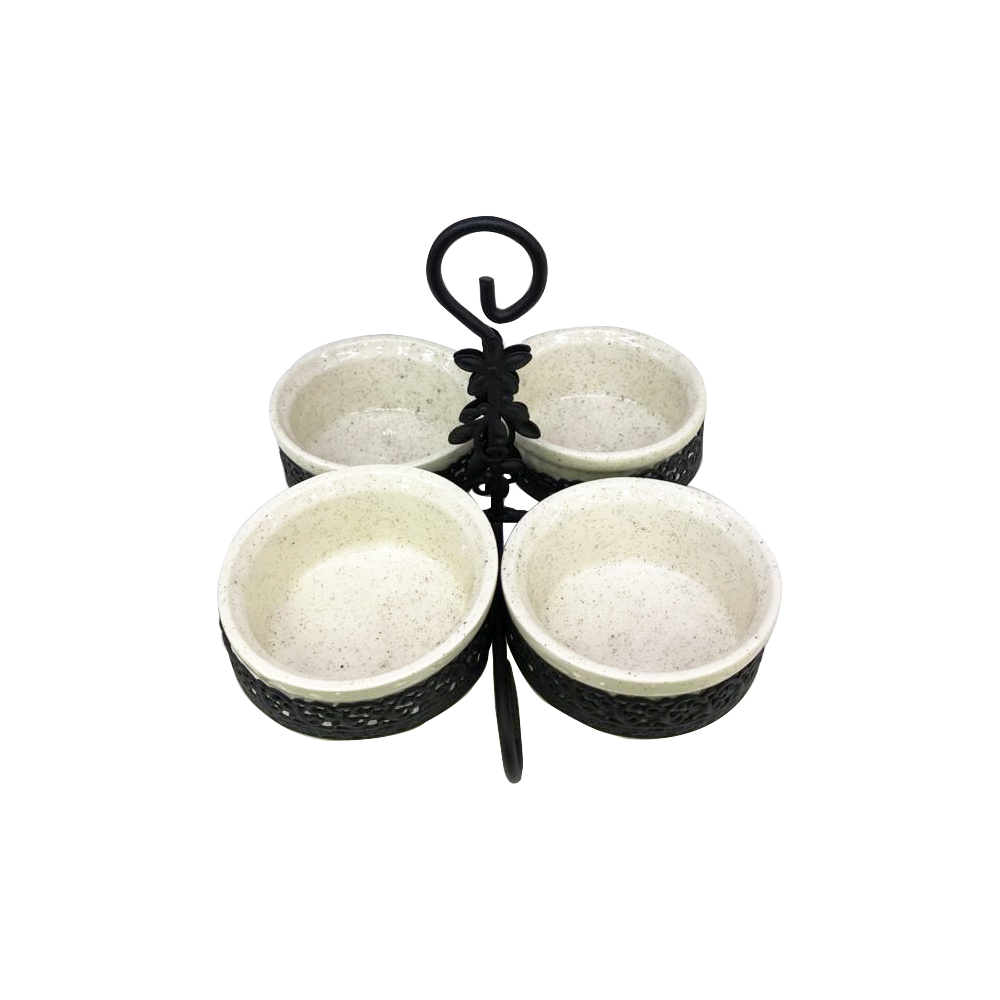 SET CERAMIQUE 4 PIECES NOIR