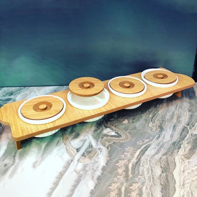 PLATEAU CERAMIQUE 4 COMPARTIMENT 47 X 12 X 6 CM