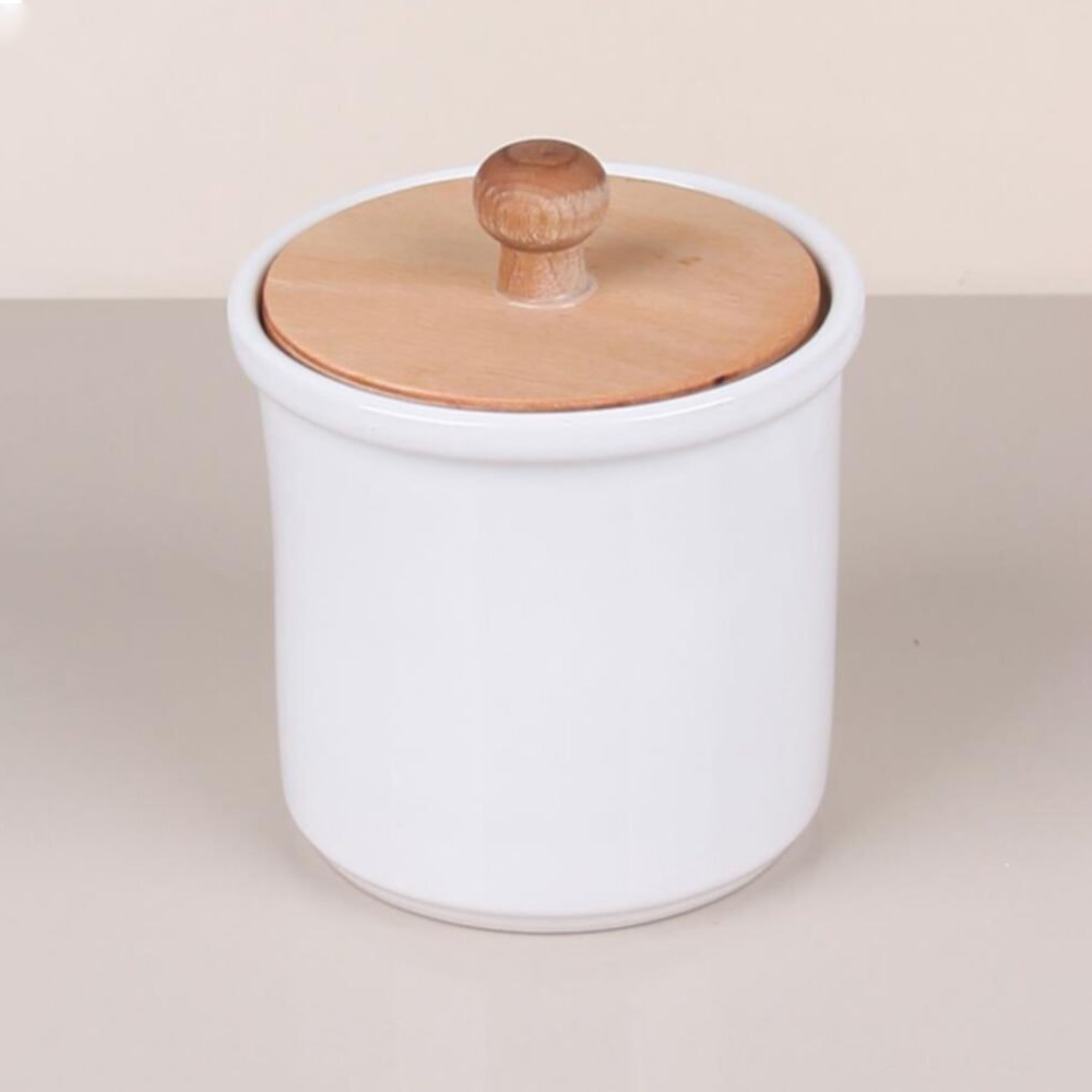 POT CERAMIQUE COUVERCLE BOIS