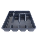 RANGE COUVERT PETIT 33X26X4 CM MIX BLANC/GRIS/BLEU